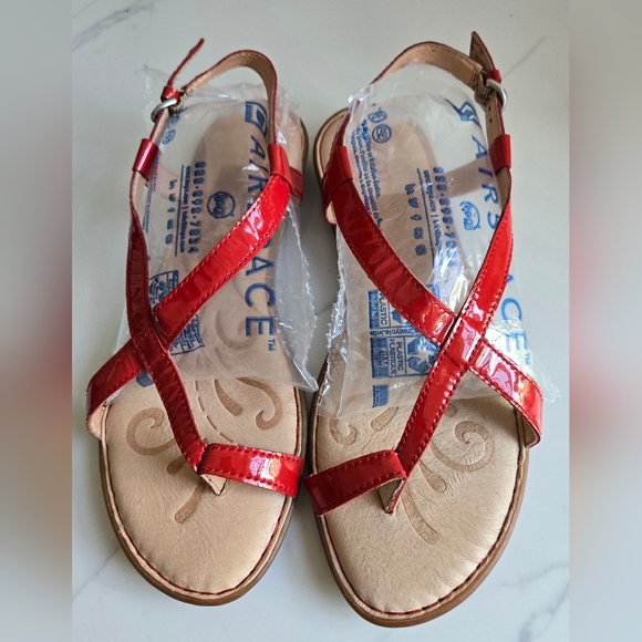 *final price* Börn sandals: red patent leather straps sz 10 - Picture 1 of 6